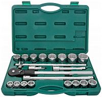 Набор торцевых дюймовых головок 3/4"DR, диаметр 7/8"-2" Jonnesway S04H6422S (S04H6622S), 22 штуки